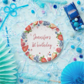 Assiettes En Carton Berry doux d'été Premier anniversaire (Fête)