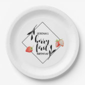 Assiettes En Carton Berry First | 1er anniversaire | fraise | Moderne (Devant)