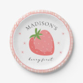 Assiettes En Carton Berry First Birday Papier Plaques Fraise Party (Devant)
