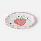 Assiettes En Carton Berry First Birday Papier Plaques Fraise Party (Angle)