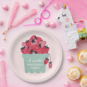 Assiettes En Carton Berry First Birday Party fraise (Fête)