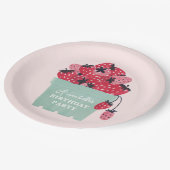 Assiettes En Carton Berry First Birday Party fraise (Angle)