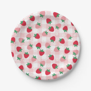 Assiettes En Carton Berry First Birwday Strawberry Party Plaques