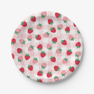 Assiettes En Carton Berry First Birwday Strawberry Party Plaques