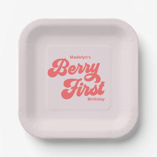 Assiettes En Carton Berry First Strawberry (Recto)