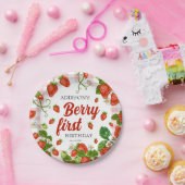 Assiettes En Carton Berry First Strawberry 1er fête d'anniversaire Per (Fête)