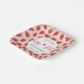 Assiettes En Carton Berry First Strawberry 1ère fête d'anniversaire (Angulaire)