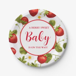 Assiettes En Carton Berry fraise Baby shower sucré Sur le chemin