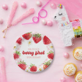 Assiettes En Carton Berry fraise Premier anniversaire (Fête)