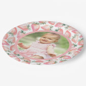 Assiettes En Carton Berry fraise première photo 1ère fête d'anniversai (Angle)