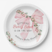Assiettes En Carton Berry fraise Sweet Bow Baby shower (Devant)
