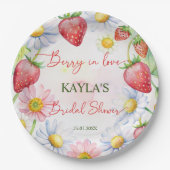 Assiettes En Carton Berry in love fraise nuptiale douche imprimé (Devant)