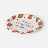 Assiettes En Carton Berry Premier anniversaire (Angle)