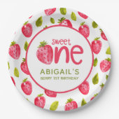 Assiettes En Carton Berry Premier anniversaire (Devant)