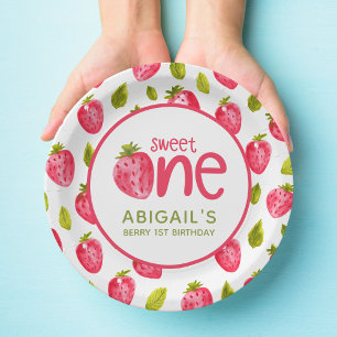 Assiettes En Carton Berry Premier anniversaire