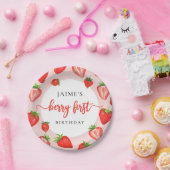 Assiettes En Carton Berry premier anniversaire Fille fraise 1er annive (Fête)
