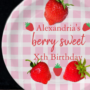 Assiettes En Carton Berry Sweet Anniversaire