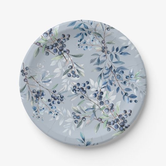 Assiettes En Carton Berry Sweet Baby shower (Devant)