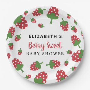 Assiettes En Carton Berry Sweet Baby shower mignonne fraise sur mesure