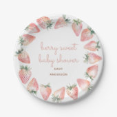 Assiettes En Carton Berry Sweet Baby shower Strawberry Party (Devant)