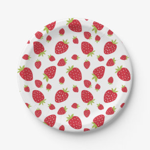 Assiettes En Carton Berry Sweet Cute Strawberry Motif Anniversaire de 