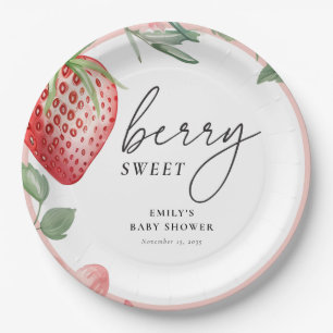 Assiettes En Carton Berry Sweet Floral Baby shower