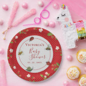 Assiettes En Carton Berry Sweet Strawberry Watercolor Baby (Fête)