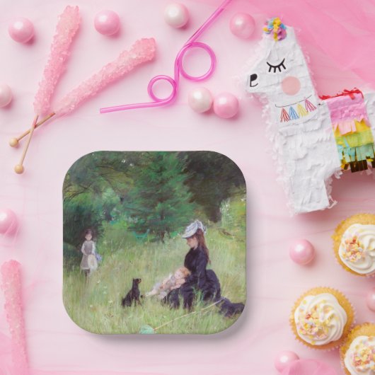 Assiettes En Carton Berthe Morisot - Dans un parc (Fête)