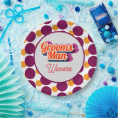 Assiettes En Carton Best Man | Script Style Custom Wedding (Fête)