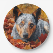 Assiettes En Carton Bétail australien en automne Feuilles automne Insp (Devant)