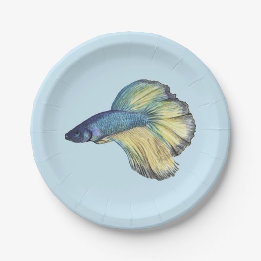 Assiettes En Carton Betta fish (Devant)