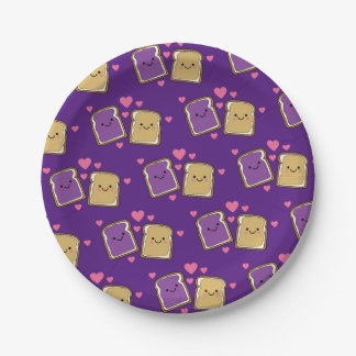 Assiettes En Carton Beurre d'arachide et Jelly fête d'anniversaire PBJ