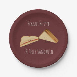Assiettes En Carton Beurre d'arachide et plaque à papier du sandwich