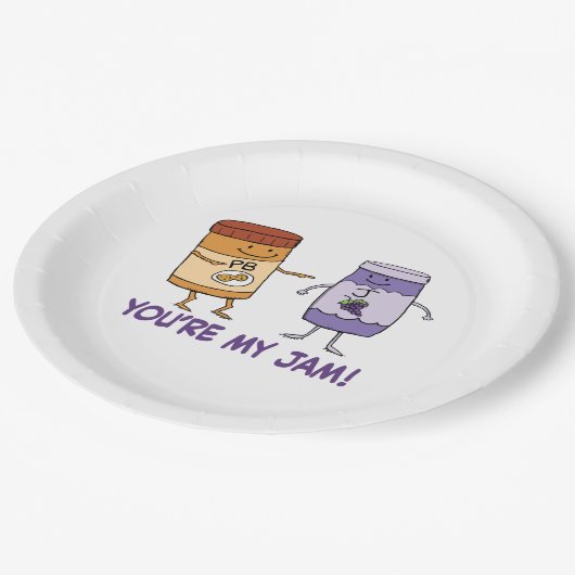 Assiettes En Carton Beurre d'arachide mignon et drôle vous êtes ma (Angle)