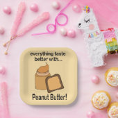 Assiettes En Carton Beurre d'arachide Pain Nourriture mite Party (Fête)