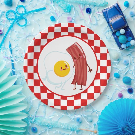 Assiettes En Carton Beurre d'oeuf mignon Petit déjeuner ou table (Fête)