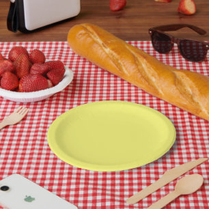 Assiettes En Carton Beurre jaune