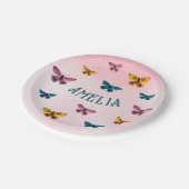 Assiettes En Carton Beurre rose mignonne Fille Anniversaire (Angle)