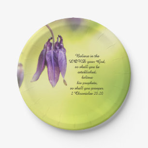 Assiettes En Carton Bible Texte 2 Chroniques 20:20