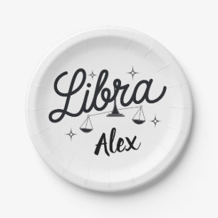 Assiettes En Carton Bibliothèque personnalisée Zodiac Sign Art