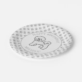 Assiettes En Carton Bichon Frise Cute Cartographier Chien fête d'anniv (Angle)