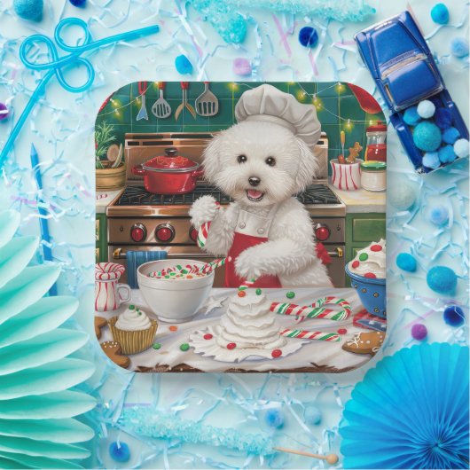 Assiettes En Carton Bichon Frise Gîtes : Festif Noël (Fête)