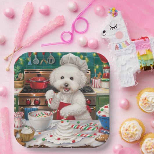 Assiettes En Carton Bichon Frise Gîtes : Festif Noël (Fête)