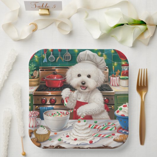 Assiettes En Carton Bichon Frise Gîtes : Festif Noël (Mariage)