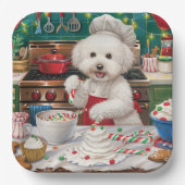 Assiettes En Carton Bichon Frise Gîtes : Festif Noël (Recto)