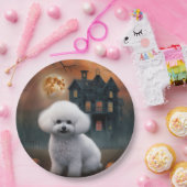 Assiettes En Carton Bichon Frise Halloween effroi (Fête)