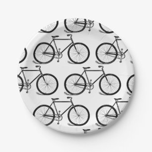 Assiettes En Carton Bicyclettes anciennes Vélo Art COULEUR ARRIÈRE -