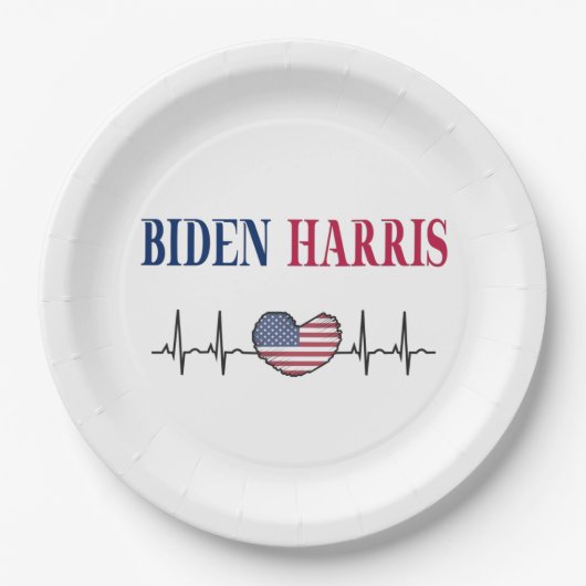 Assiettes En Carton Biden Harris 2020 (Devant)