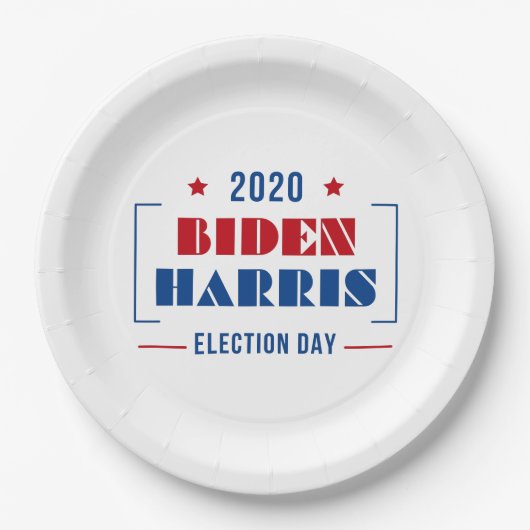 Assiettes En Carton Biden Harris 2020 (Devant)