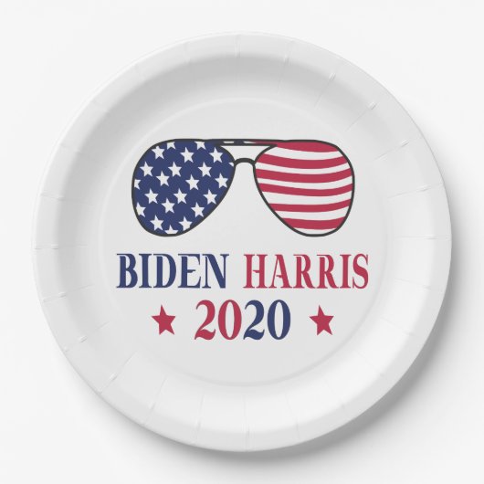Assiettes En Carton Biden Harris 2020 (Devant)
